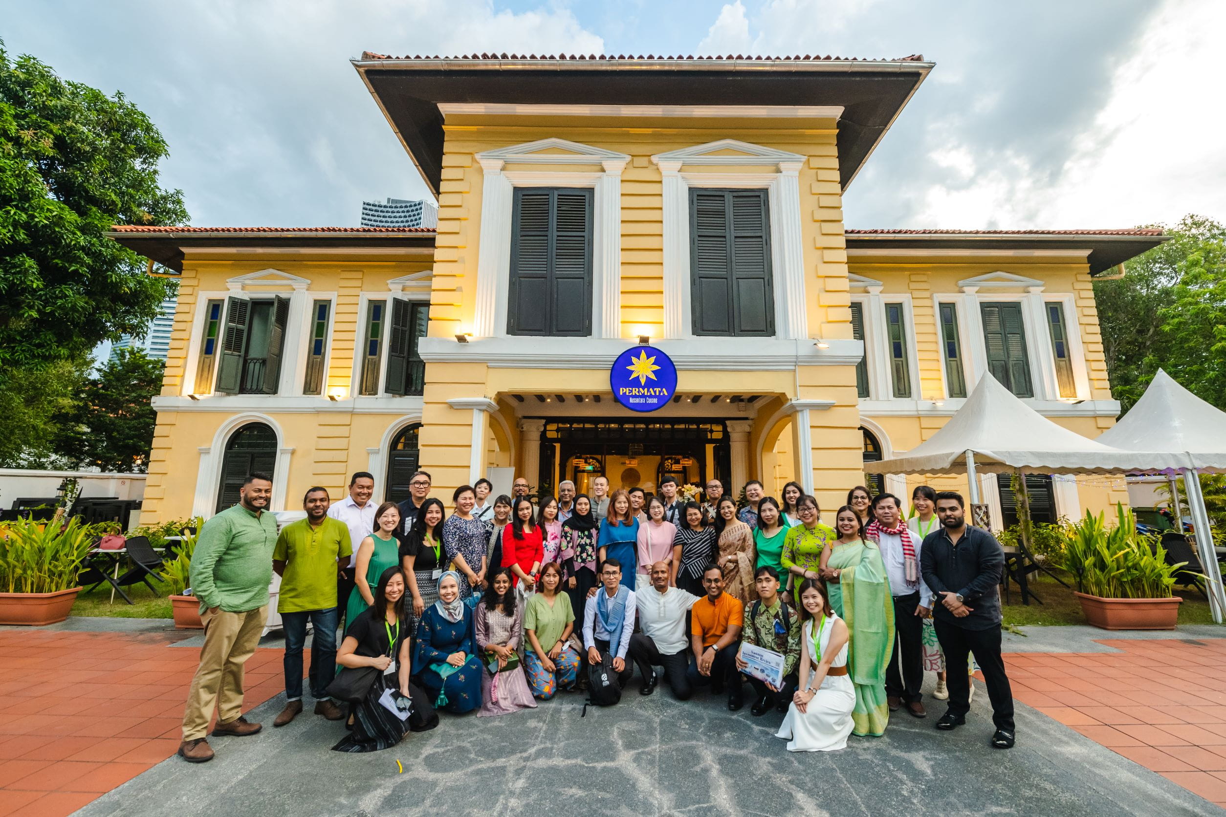 Group shot from the welcome dinner